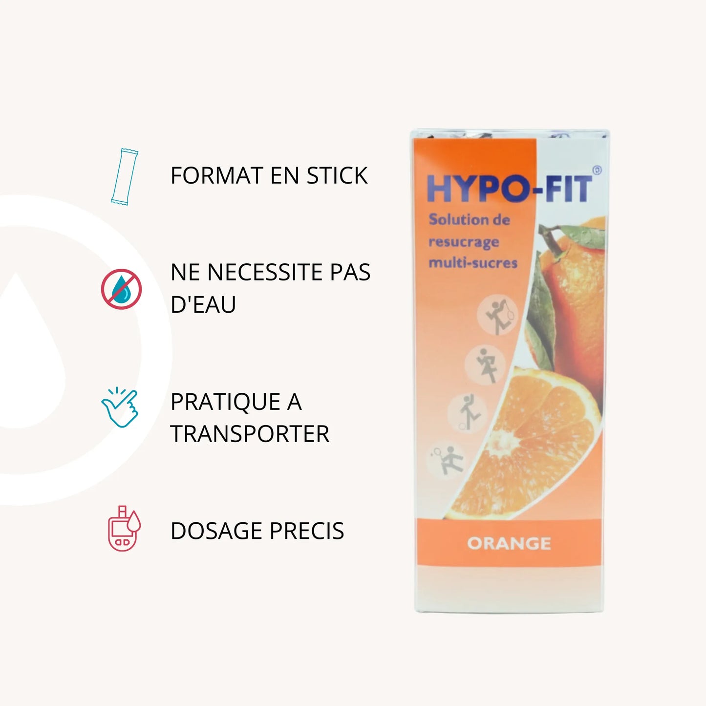 Gel de Glucose en Sticks – Hypo-Fit (1 boîte x 12 sticks) | Diab&Care
