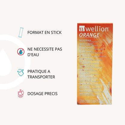 Gel de Glucose en Sticks Wellion Orange (1 boîte x 10 sticks) | Diab&Care